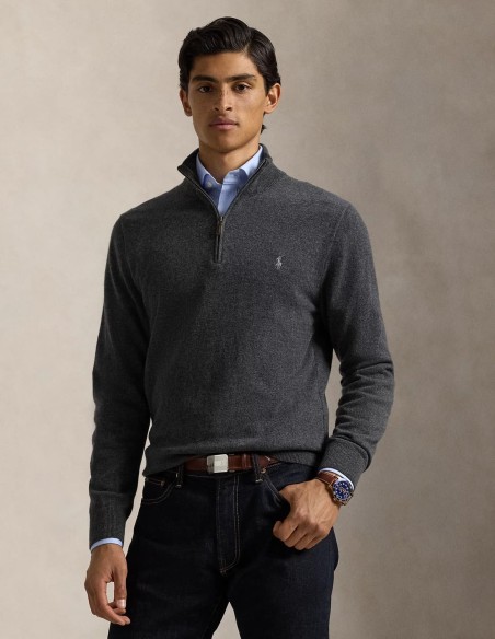 WOOL QUARTER-ZIP SWEATER