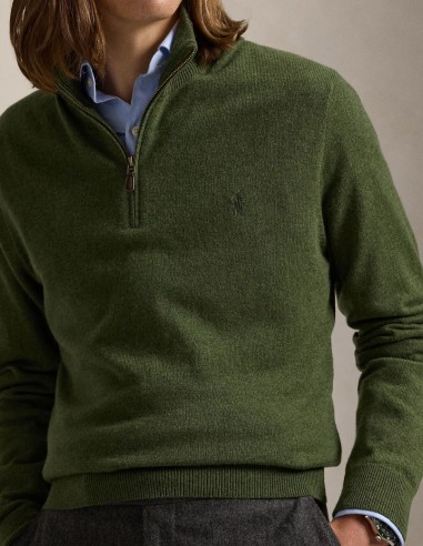 WOOL QUARTER-ZIP SWEATER