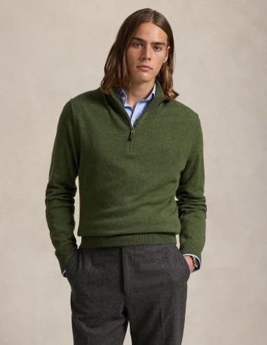 WOOL QUARTER-ZIP SWEATER