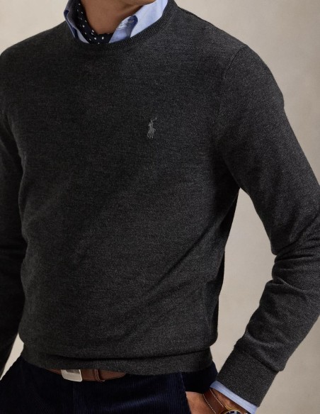SLIM FIT WASHABLE WOOL CREWNECK JUMPER