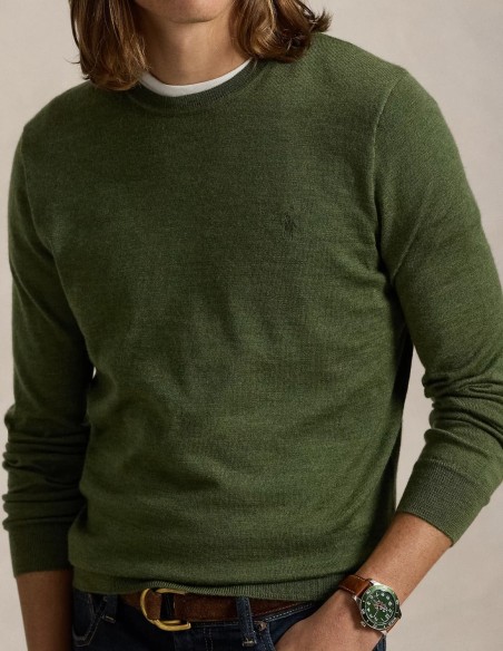 SLIM FIT WASHABLE WOOL CREWNECK JUMPER