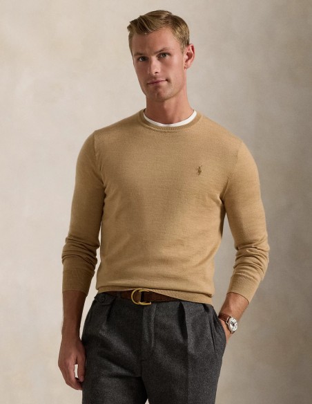 SLIM FIT WASHABLE WOOL CREWNECK JUMPER