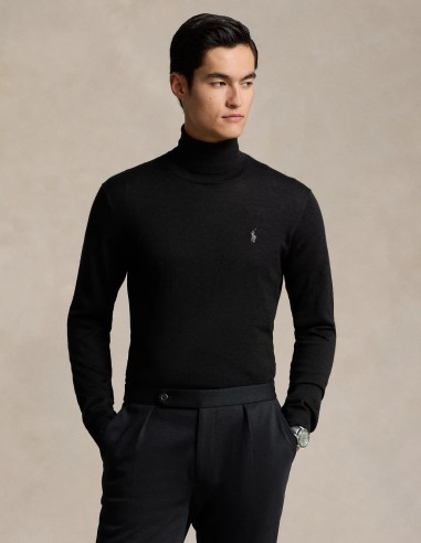 WASHABLE WOOL ROLLNECK SWEATER