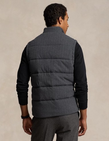 HERRINGBONE DOUBLE-KNIT GILET