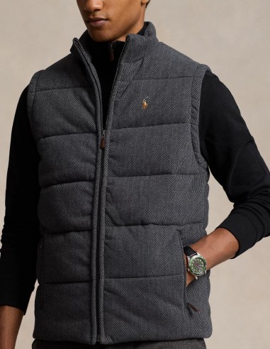 HERRINGBONE DOUBLE-KNIT GILET