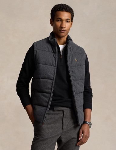 HERRINGBONE DOUBLE-KNIT GILET