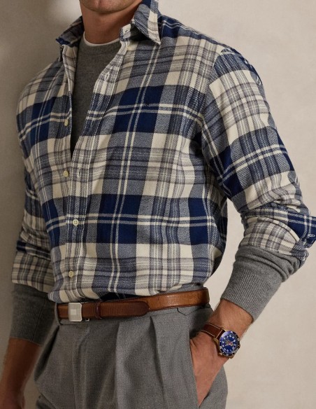 ΠΟΥΚΑΜΙΣΟ PLAID BRUSHED FLANNEL CUSTOM FIT