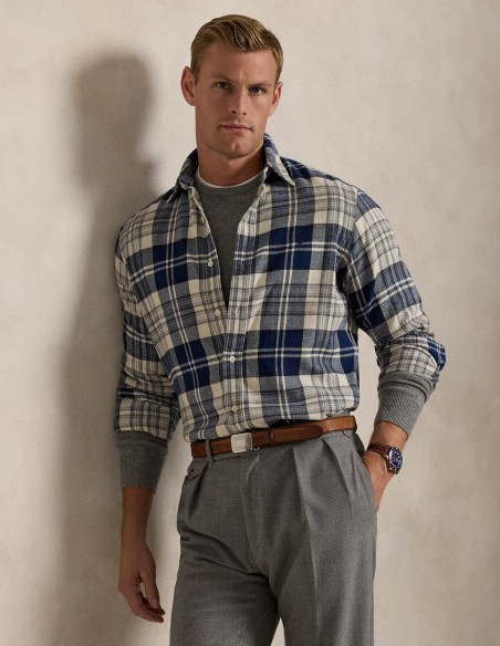 ΠΟΥΚΑΜΙΣΟ PLAID BRUSHED FLANNEL CUSTOM FIT