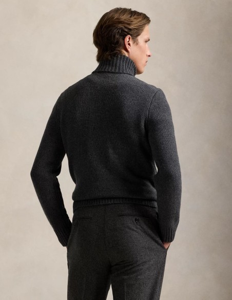 WOOL-CASHMERE POCKET ROLLNECK SWEATER