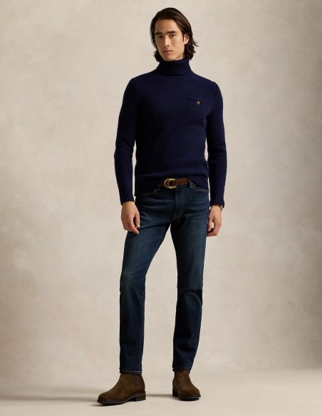 WOOL-CASHMERE POCKET ROLLNECK SWEATER