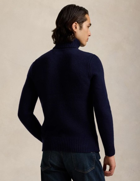 WOOL-CASHMERE POCKET ROLLNECK SWEATER
