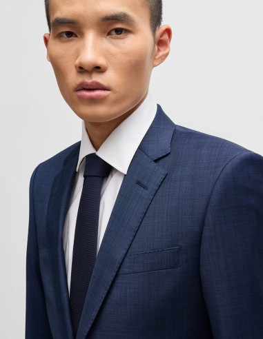 SLIM FIT SUIT IN MICRO-PATTERNED
