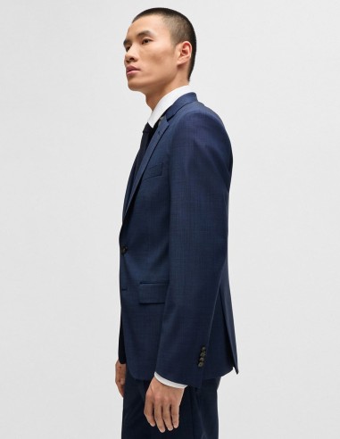 SLIM FIT SUIT IN MICRO-PATTERNED