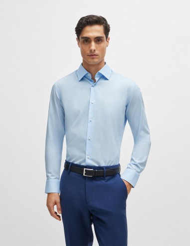 SLIM FIT SHIRT IN EASY IRON POPLIN