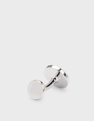 ROUND POLISHED-BRASS CUFFLINKS