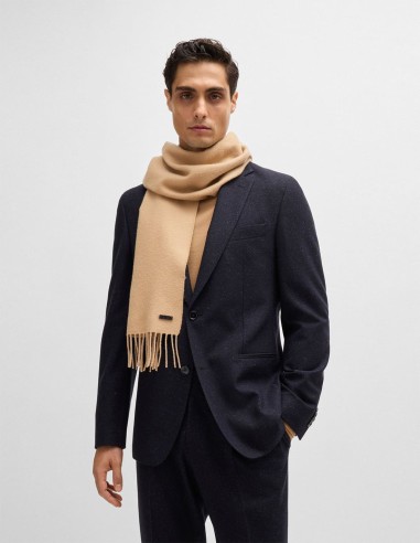 WOOL SCARF WITH TWISTED FRINGES
