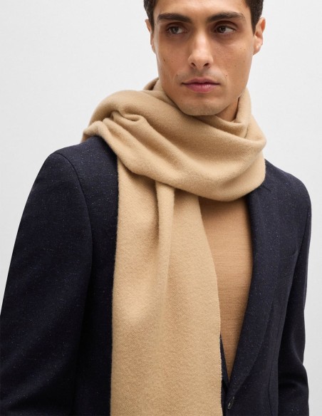 WOOL SCARF WITH TWISTED FRINGES