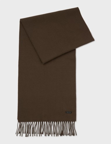 WOOL SCARF WITH TWISTED FRINGES