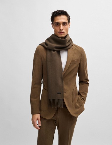 WOOL SCARF WITH TWISTED FRINGES