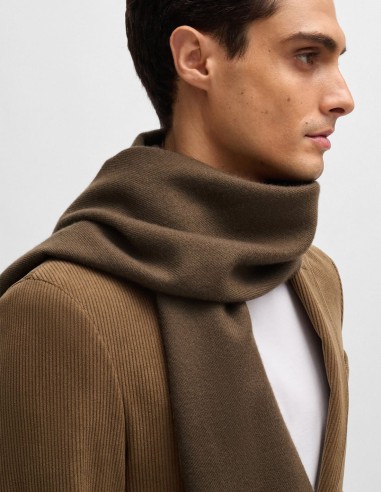WOOL SCARF WITH TWISTED FRINGES