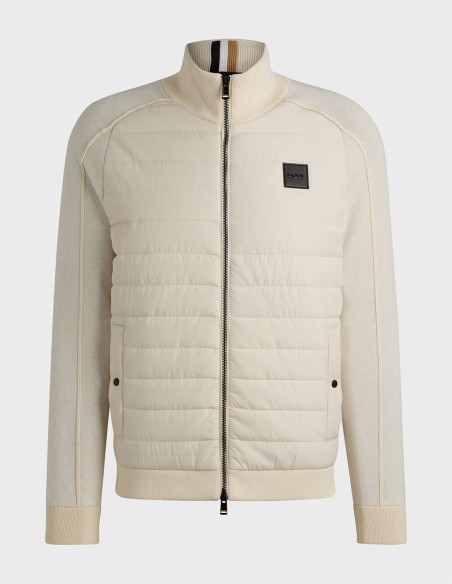 ZIP-UP JACKET WITH LOGO BADGE