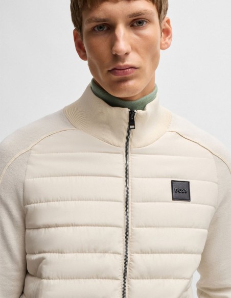 ZIP-UP JACKET WITH LOGO BADGE