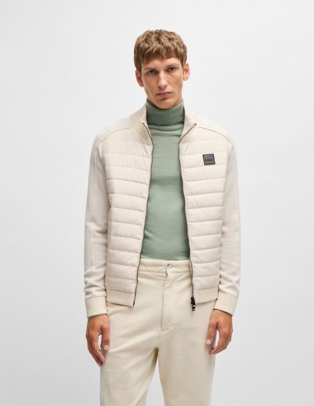 ZIP-UP JACKET WITH LOGO BADGE