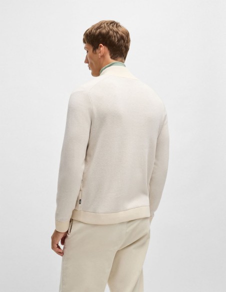 ZIP-UP JACKET WITH LOGO BADGE