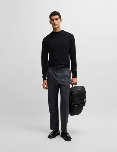 VIRGIN-WOOL SWEATER WITH EMBROIDERED...