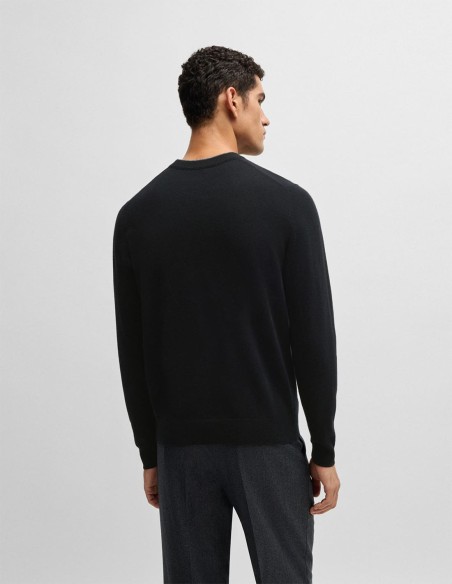 VIRGIN-WOOL SWEATER WITH EMBROIDERED LOGO
