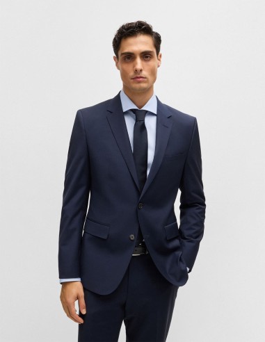 SLIM FIT SHIRT IN STRIPED COTTON TWILL