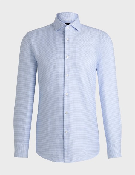 SLIM FIT SHIRT IN STRUCTURED COTTON