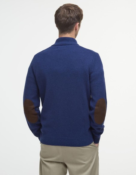 PATCH HALF ZIP SWEATER