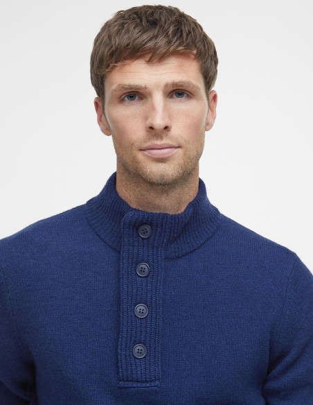 PATCH HALF ZIP SWEATER