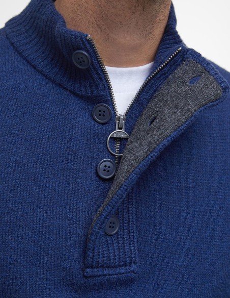 PATCH HALF ZIP SWEATER