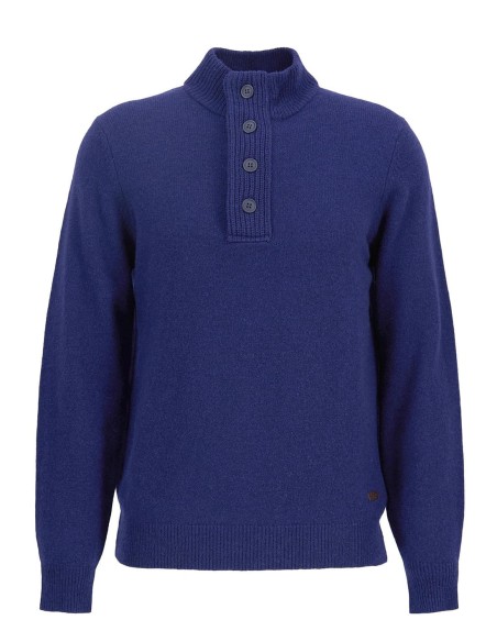 PATCH HALF ZIP SWEATER