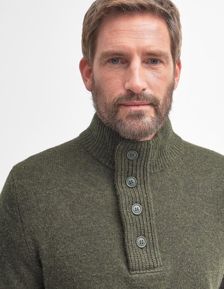 PATCH HALF ZIP SWEATER