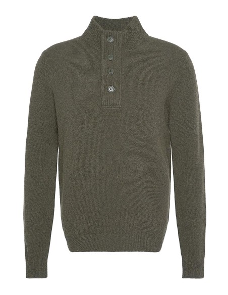 PATCH HALF ZIP SWEATER
