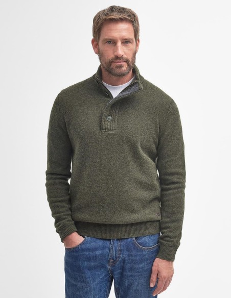 PATCH HALF ZIP SWEATER