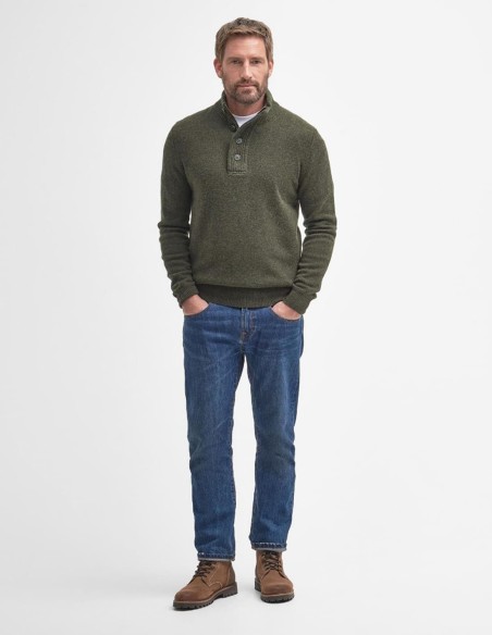 PATCH HALF ZIP SWEATER