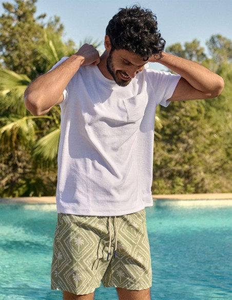 PALMTREES PRINTED SWIM SHORTS