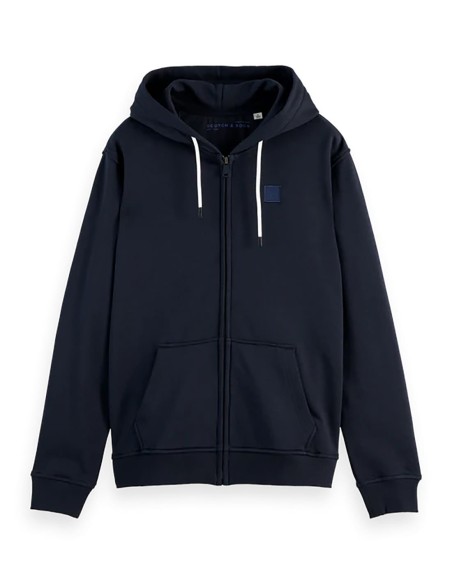 ESSENTIAL LOGO BADGE ZIP-THROUGH HOODIE