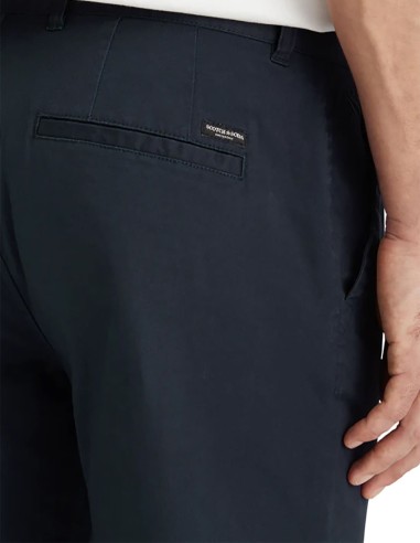 STUART COTTON-BLEND TWILL CHINO PANTS