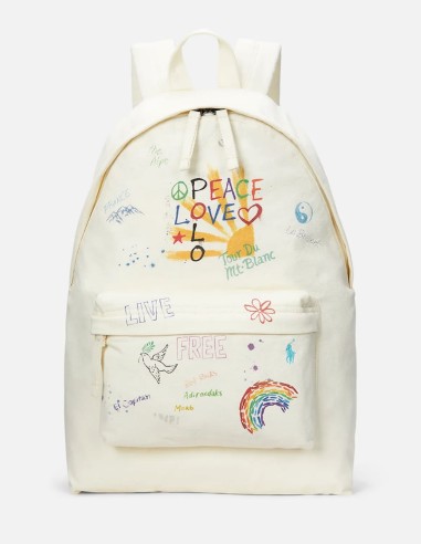 LOVE & PEACE CANVAS BACKPACK