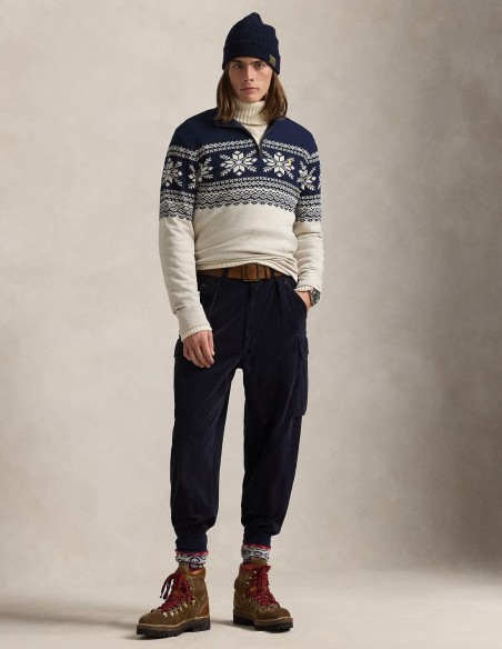 SNOWFLAKE HALF-ZIP DOUBLE KNIT