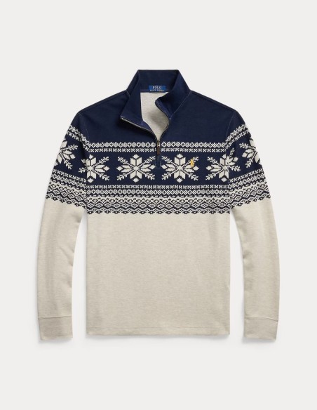 SNOWFLAKE HALF-ZIP DOUBLE KNIT