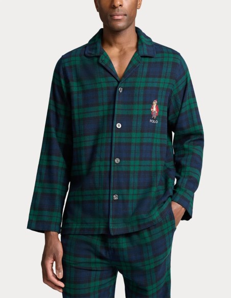 POLO BEAR PLAID FLANNEL PYJAMA SET