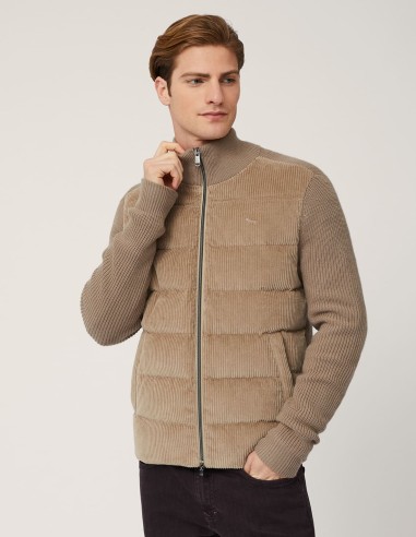 VELVET & KNIT BOMBER JACKET