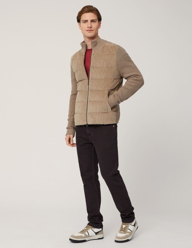 VELVET & KNIT BOMBER JACKET