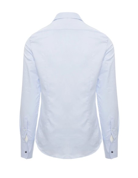 SLIM FIT SHIRT IN STRUCTURED ORGANIC COTTON